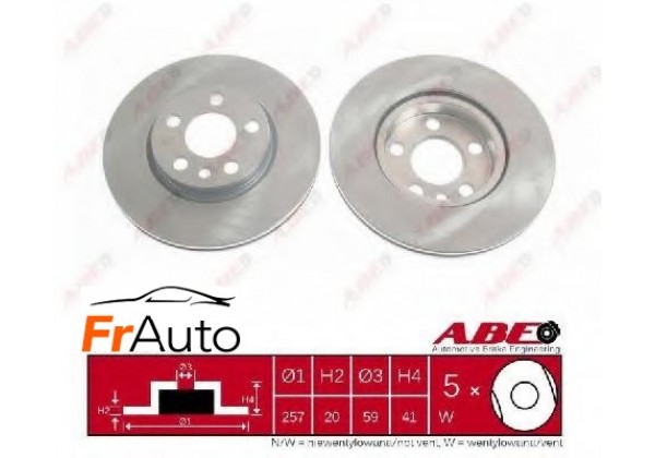 Гальмівний диск PEUGEOT EXPERT, FIAT SCUDO / ULYSSE, CITROEN JUMPY, 1316323080, 4246H8, 4246H9, 4249L4 *